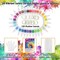 30 Colors Tie Dye Kit, Tie Dye Shirt Fabric Dye for Women, Kids, Men, with Rubber Bands, Gloves, Plastic Film and Table Covers for Family Friends Groups Party Supplies